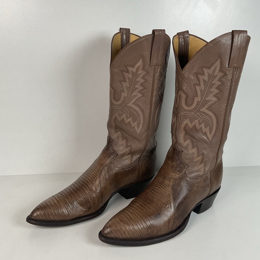 Vintage Panhandle Slim Teju Lizard Cowboy Boots | Men’s 9 D